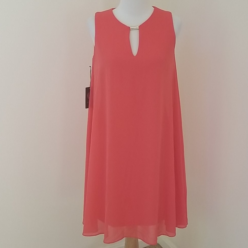 Nwt! Vince Camuto Sz 6, Coral Float Dress.